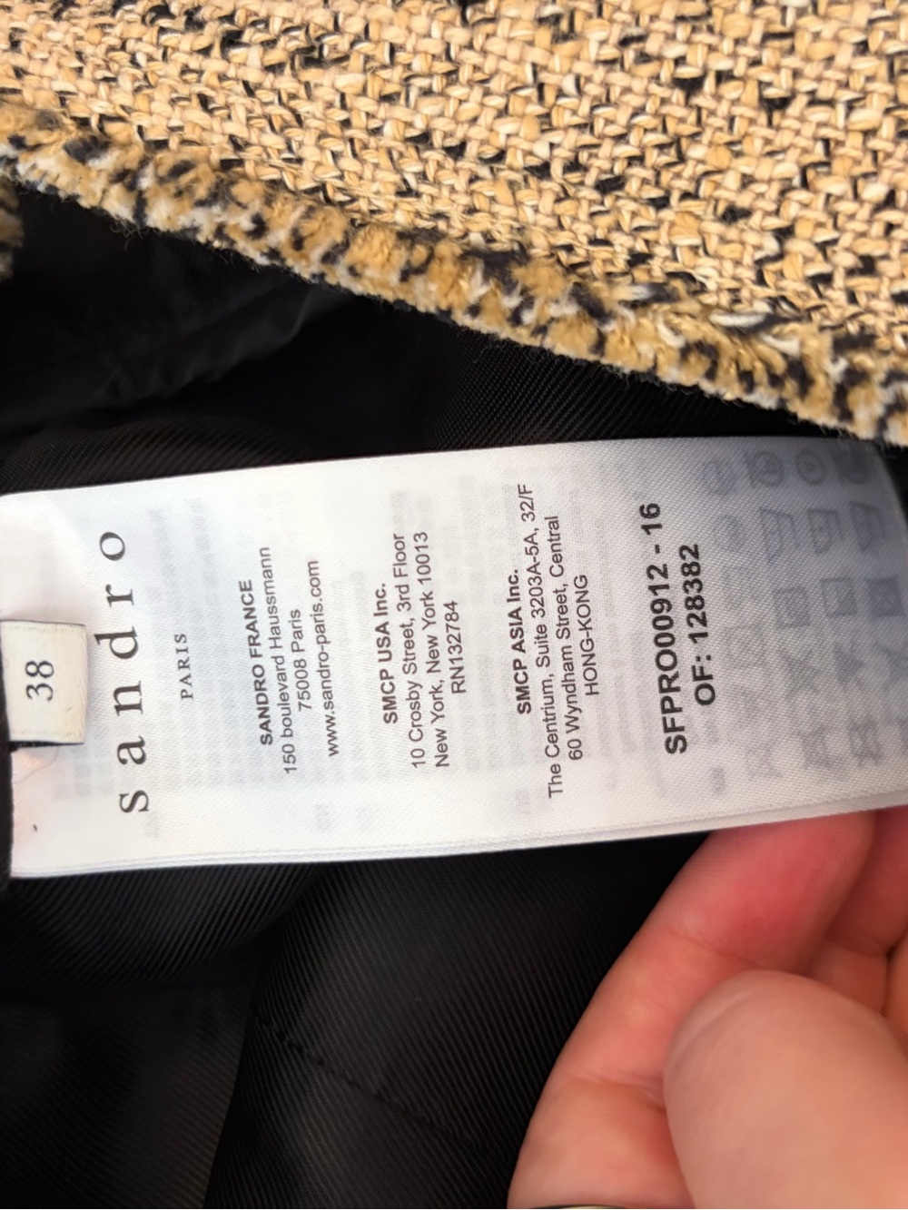 Sandro Mini Tweed Dress in Beige - Picture 4 of 4